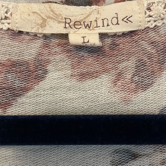 Lg Lace‎ Up Cold Shoulder Floral Sweater Top Should Cut Outs in Heather Grey - Picture 3 of 5